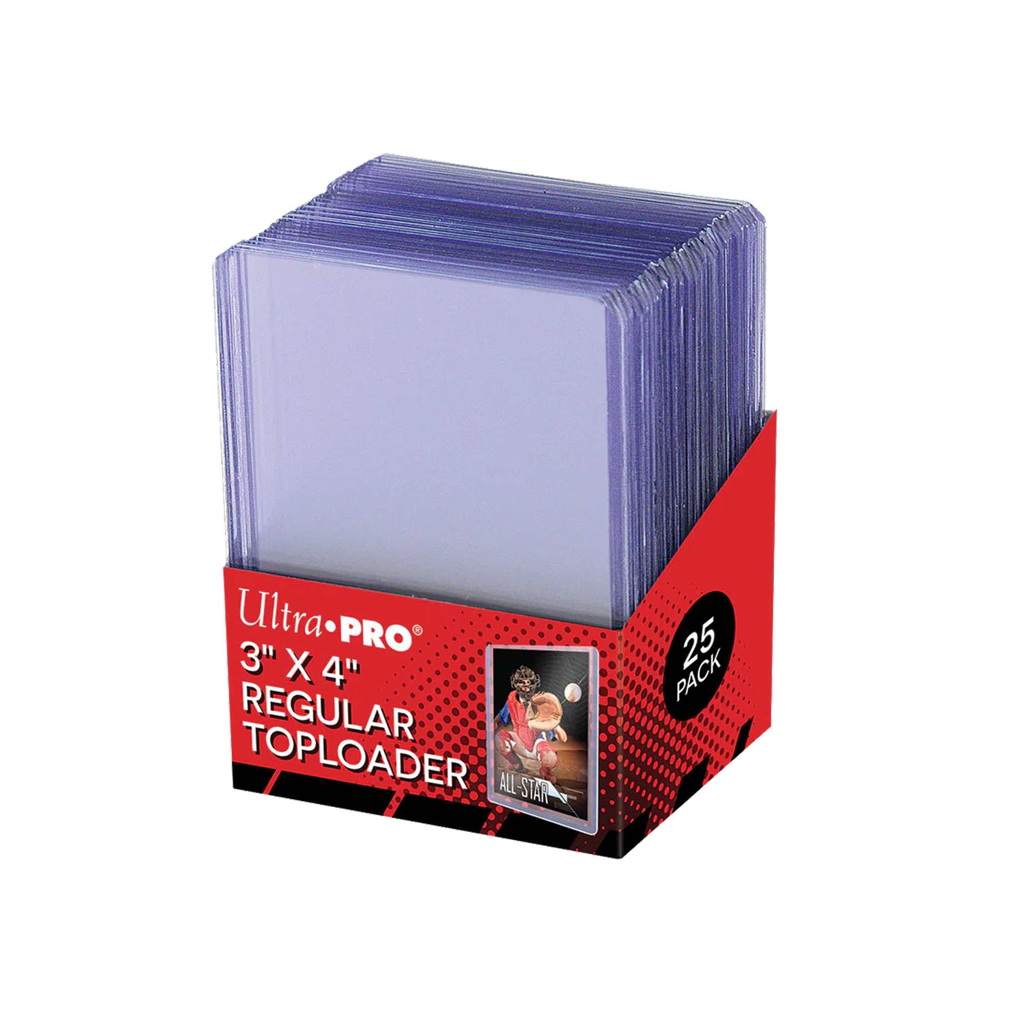 Clear Standard Toploaders 3" X 4" (25-count)